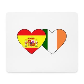 Spain Ireland Flag Heart - Mouse Pad (horizontal) - white - Front