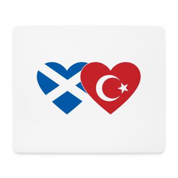 Schottland Türkei Flagge Herz - Mousepad (Querformat) - Weiß - Vorne