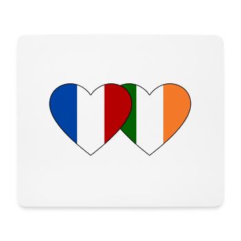 France Irlande Flag Coeur - Tapis de souris (format paysage) - blanc - Devant