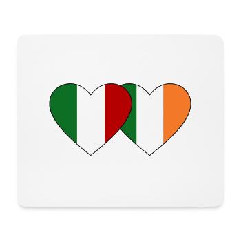 Italy Ireland Flag Heart - Mouse Pad (horizontal) - white - Front