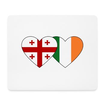 Georgia Ireland Flag Heart - Mouse Pad (horizontal) - white - Front