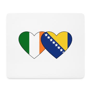Irland Bosnien Flagge Herz - Mousepad (Querformat) - Weiß - Vorne