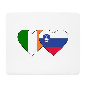 Ireland Slovenia Flag Heart - Mouse Pad (horizontal) - white - Front