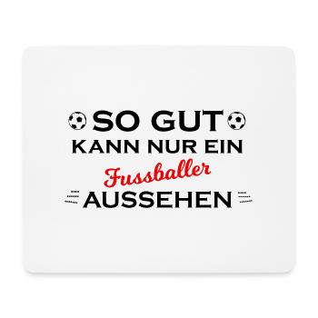 Fußball Soccer - Mousepad (Querformat) - Weiß - Vorne