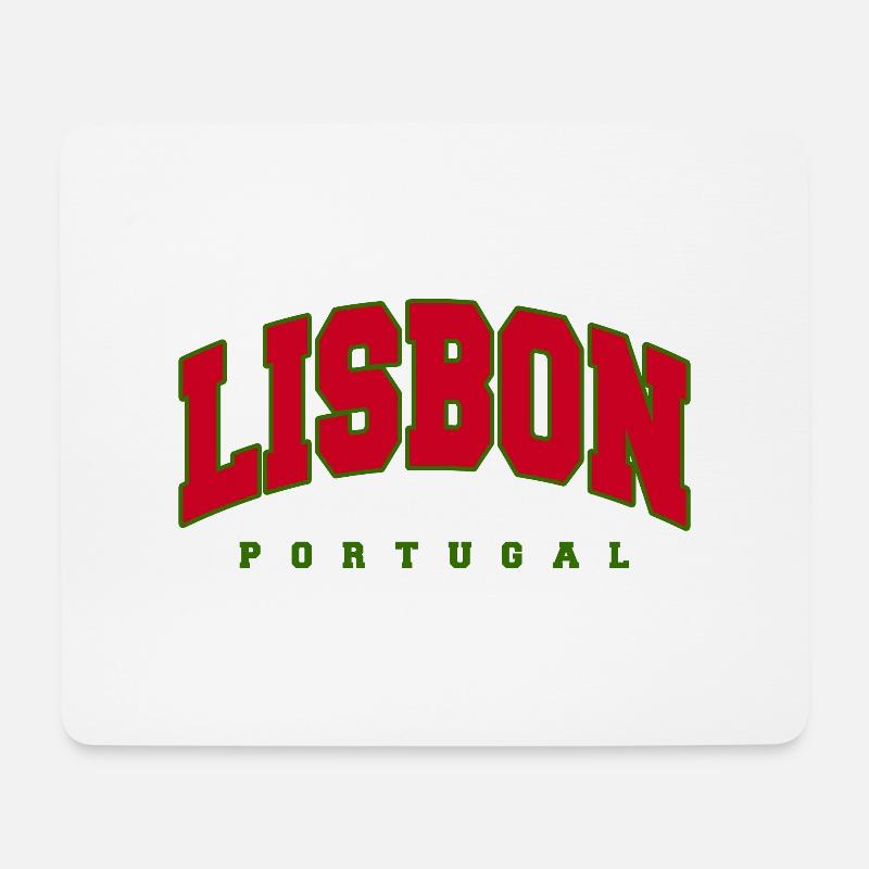 Lisbon - Mousepad (Querformat) - Weiß
