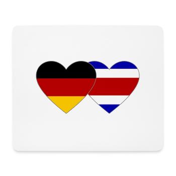 Deutschland Costa Rica Herz Flagge - Mousepad (Querformat) - Weiß - Vorne
