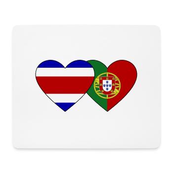 Thailand Portugal Flag Heart - Mouse Pad (horizontal) - white - Front
