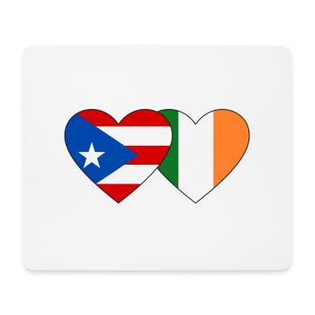 Porto Rico Drapeau de l’Irlande Coeur - Tapis de souris (format paysage) - blanc - Devant