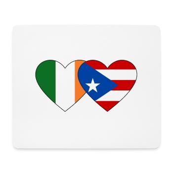 Ireland Puerto Rico Flag Heart - Mouse Pad (horizontal) - white - Front