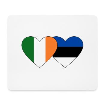 Irland Estland Flagge Herz - Mousepad (Querformat) - Weiß - Vorne