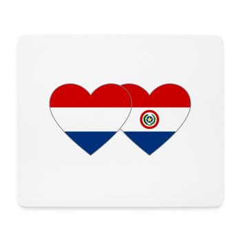 Holland Paraguay Heart Flag - Mouse Pad (horizontal) - white - Front