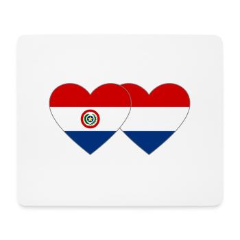 Paraguay Drapeau du cœur de Hollande - Tapis de souris (format paysage) - blanc - Devant