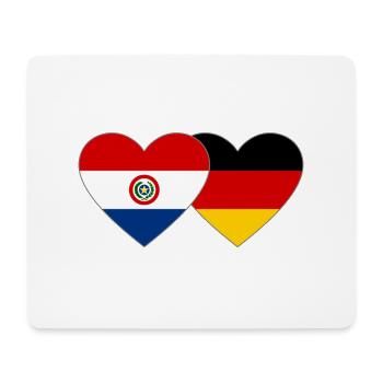 Paraguay Germany Heart Flag - Mouse Pad (horizontal) - white - Front