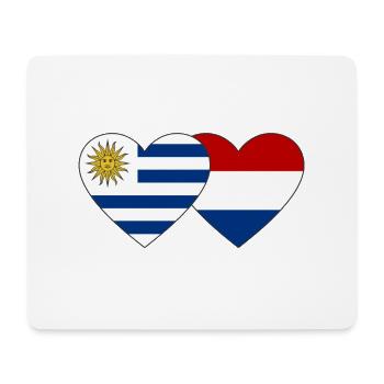 Uruguay Drapeau du cœur de Hollande - Tapis de souris (format paysage) - blanc - Devant