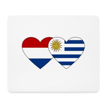 Drapeau du cœur de l’Uruguay néerlandais - Tapis de souris (format paysage) - blanc - Devant