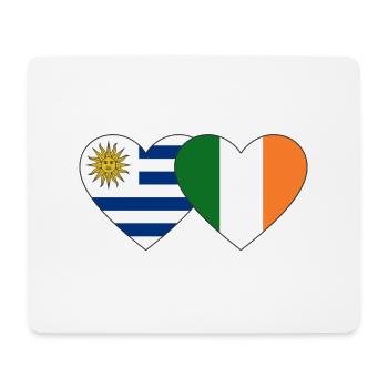 Uruguay Irland Herz Flagge - Mousepad (Querformat) - Weiß - Vorne