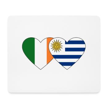 Irland Uruguay Herz Flagge - Mousepad (Querformat) - Weiß - Vorne