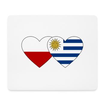 Poland Uruguay Heart Flag - Mouse Pad (horizontal) - white - Front
