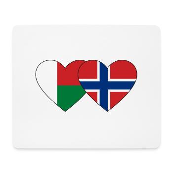 Madagascar Norway Heart Flag - Mouse Pad (horizontal) - white - Front