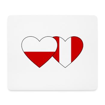 Poland Peru Heart Flag - Mouse Pad (horizontal) - white - Front
