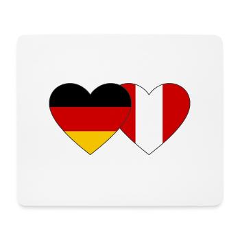 Allemagne Pérou Drapeau du Cœur - Tapis de souris (format paysage) - blanc - Devant