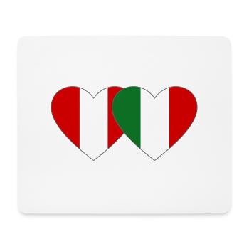Peru Italy Heart Flag - Mouse Pad (horizontal) - white - Front
