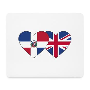 République dominicaine Angleterre Drapeau - Tapis de souris (format paysage) - blanc - Devant