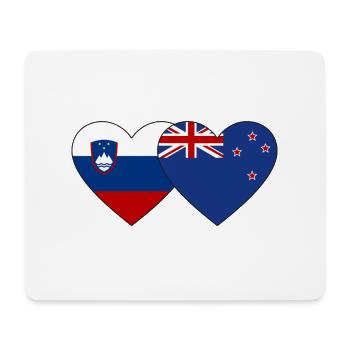 Slowenien Neuseeland Flagge Herz - Mousepad (Querformat) - Weiß - Vorne