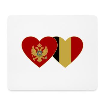 Montenegro Belgien Flagge - Mousepad (Querformat) - Weiß - Vorne