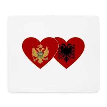 Montenegro Albanien Flagge - Mousepad (Querformat) - Weiß - Vorne