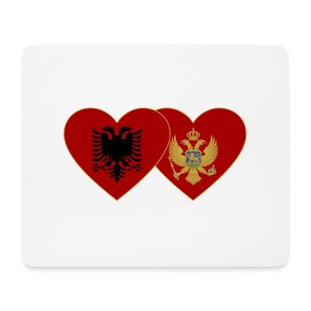Albanien Montenegro Flagge - Mousepad (Querformat) - Weiß - Vorne