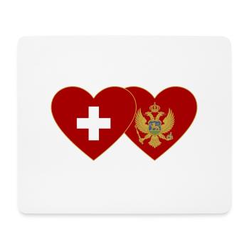 Schweiz Montenegro Flagge - Mousepad (Querformat) - Weiß - Vorne