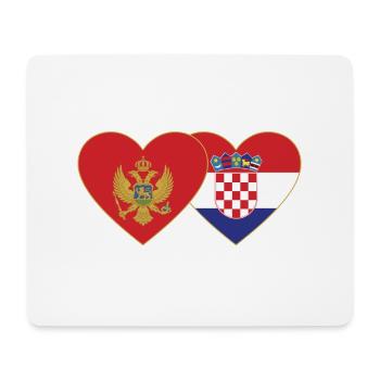 MontenegroKroatien Flagge - Mousepad (Querformat) - Weiß - Vorne