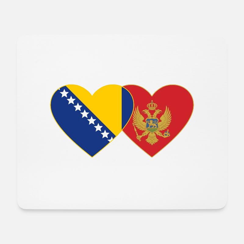 Bosnien Montenegro Flagge - Mousepad (Querformat) - Weiß