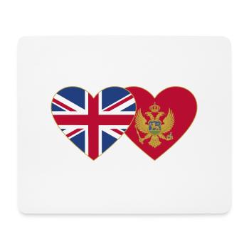 England Montenegro Flagge - Mousepad (Querformat) - Weiß - Vorne
