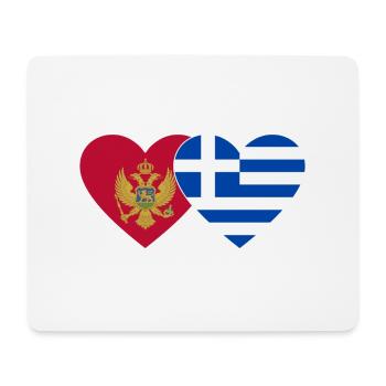 Montenegro Griechenland Flagge - Mousepad (Querformat) - Weiß - Vorne