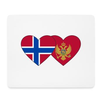 Norwegen Montenegro Flagge - Mousepad (Querformat) - Weiß - Vorne
