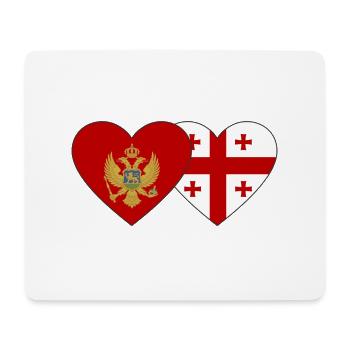 Montenegro Georgien Flagge - Mousepad (Querformat) - Weiß - Vorne