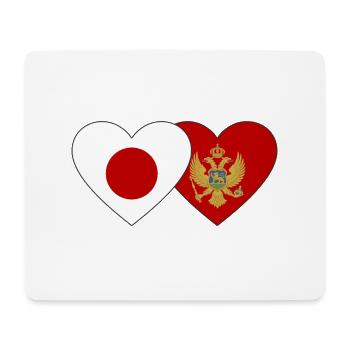 Japan Montenegro Flagge - Mousepad (Querformat) - Weiß - Vorne