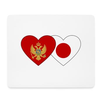 Montenegro Japan Flagge - Mousepad (Querformat) - Weiß - Vorne