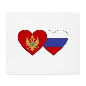 Montenegro Russland Flagge - Mousepad (Querformat) - Weiß - Vorne