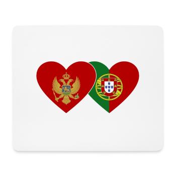 Montenegro Portugal Flagge - Mousepad (Querformat) - Weiß - Vorne