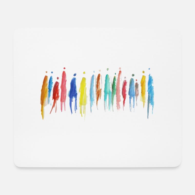 crowd - Menschengruppe - Mousepad (Querformat) - Weiß