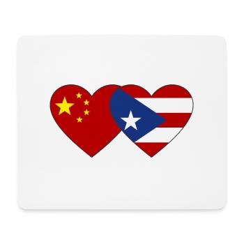 China Cuba Heart Flag - Mouse Pad (horizontal) - white - Front