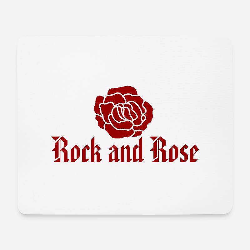 Rock and Rose - Mouse Pad (horizontal) - white