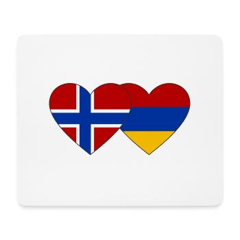 Norwegen Armenien Flagge Herz - Mousepad (Querformat) - Weiß - Vorne