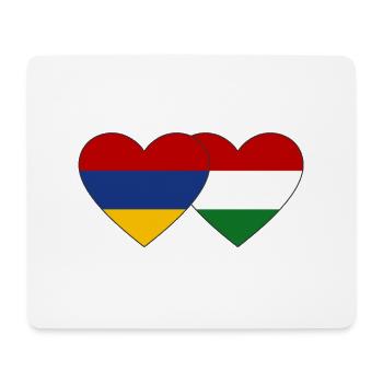 Armenien Ungarn Flagge Herz - Mousepad (Querformat) - Weiß - Vorne