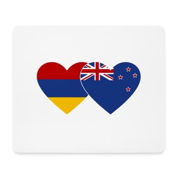Armenien Neuseeland Flagge Herz - Mousepad (Querformat) - Weiß - Vorne