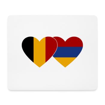 Belgien Armenien Flagge Herz - Mousepad (Querformat) - Weiß - Vorne