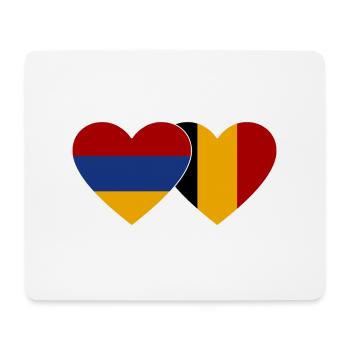 Armenia Belgium Flag Heart - Mouse Pad (horizontal) - white - Front